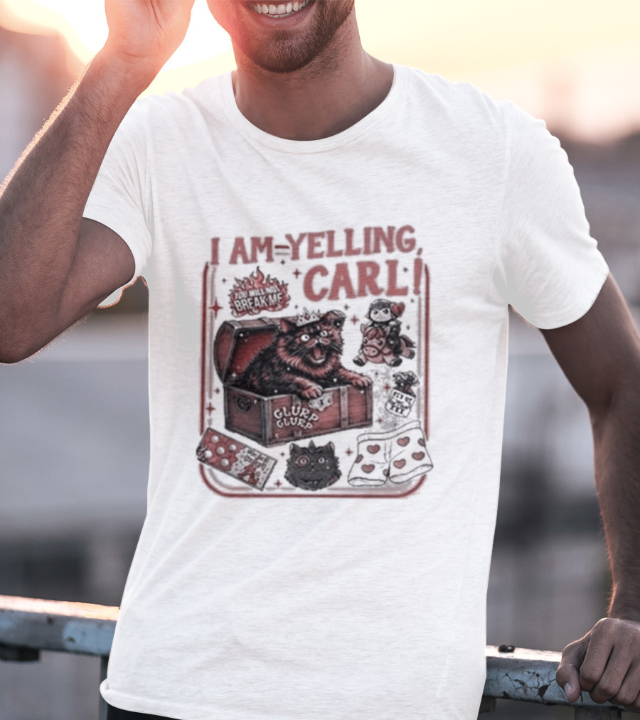 I Am Yelling Carl Box Of Surprises T-Shirt