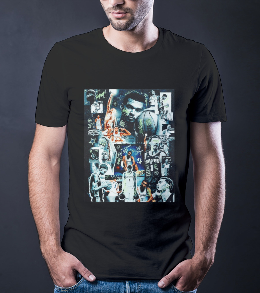 MVP Victor Wembanyama San Antonio Spurs NBA Collage Signature Edition T-Shirt