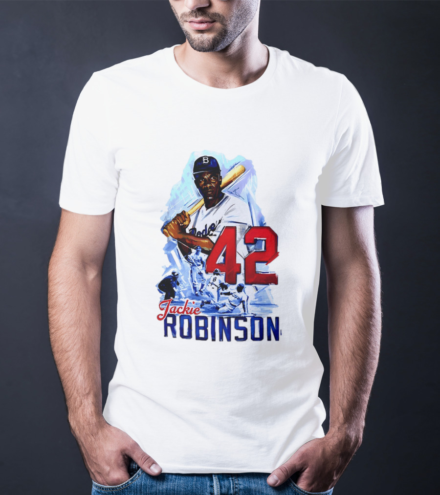 Jackie Robinson 42 Dodgers Baseball Legends T-Shirt