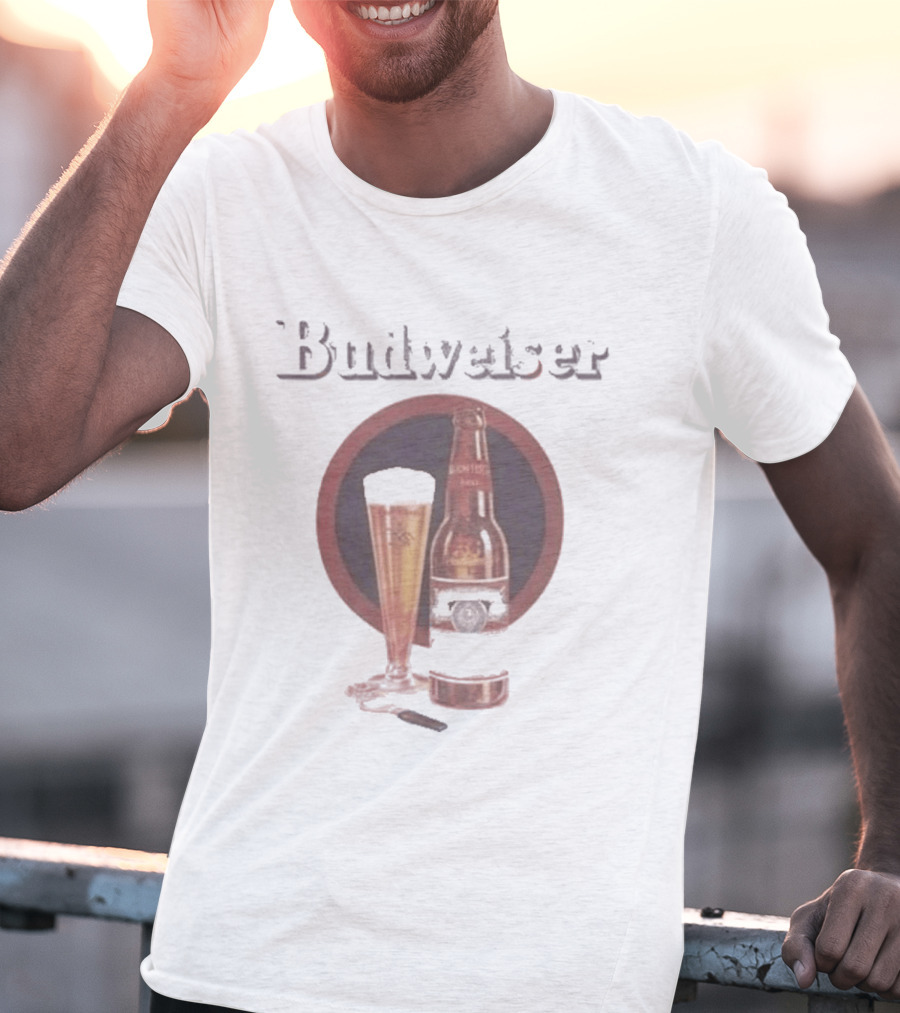 Ken Griffey Jr Budweiser Beer Bottle And Glass T-Shirt