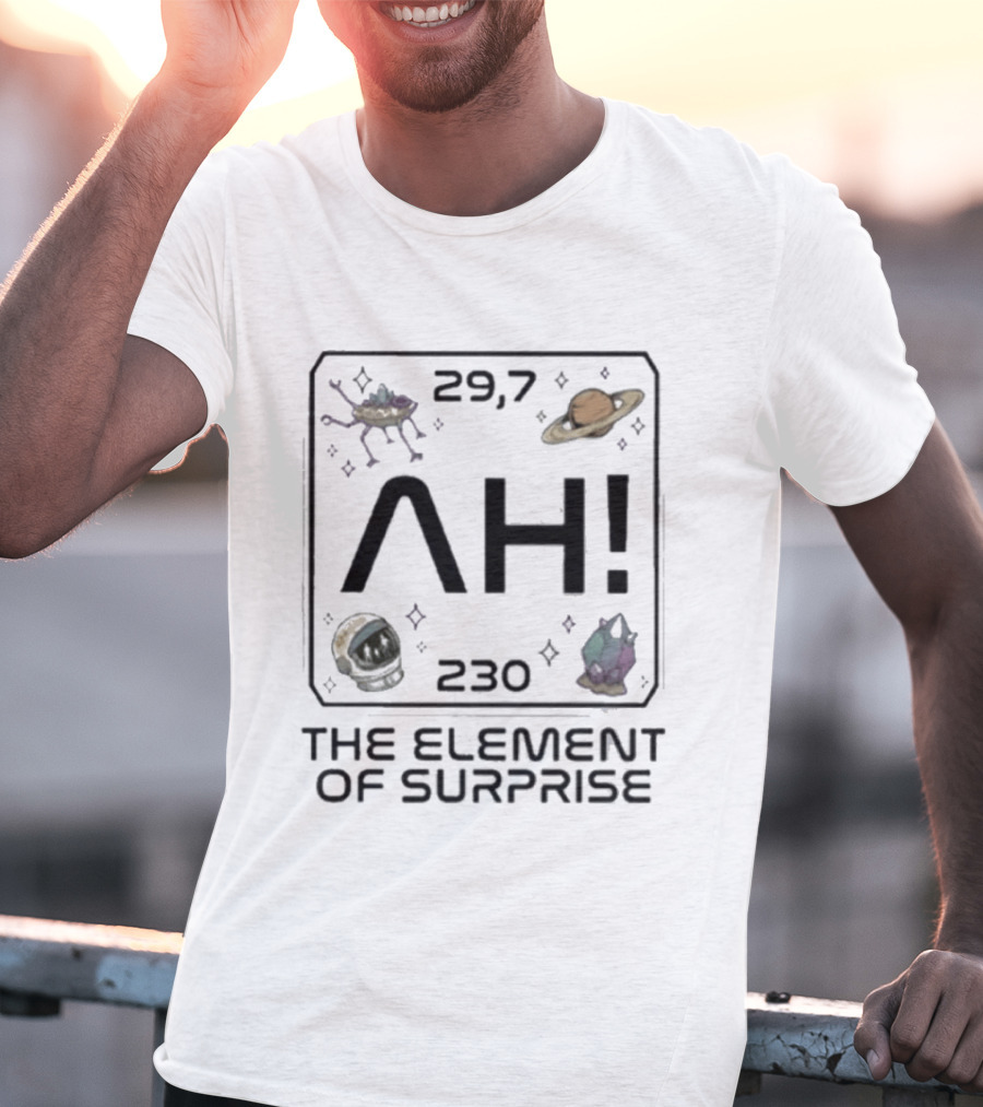 Project Hail Mary Ah Element 29.7 Surprise Sci Fi Space Novel 230 Saturn T-Shirt