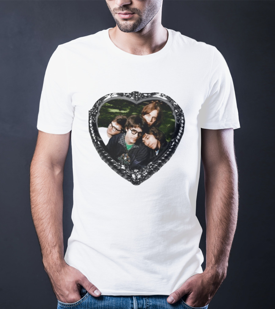 The Lazy Eyes Cheesy Love Songs Heartshape Group Photo Frame T-Shirt