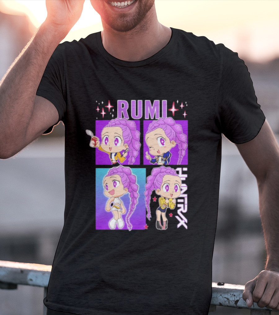 Rumi Kpop Huntrx Demon Hunters Cute Chibi Characters T-Shirt
