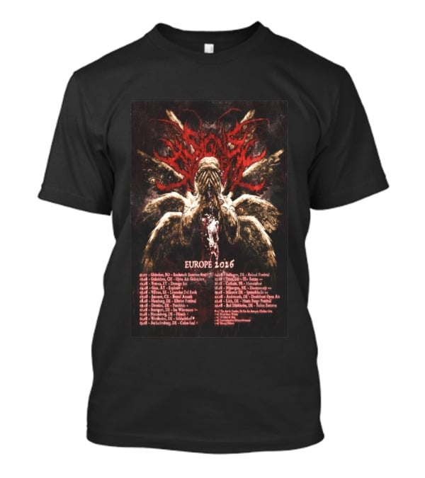 Signs Of The Swarm Europe 2026 Tour Dates Gothic Angel T-Shirt
