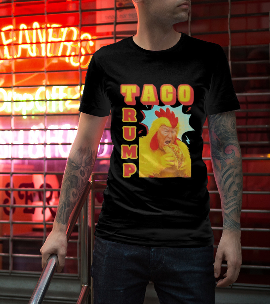 Taco Trump Chicken Costume Eating Taco T-Shirt