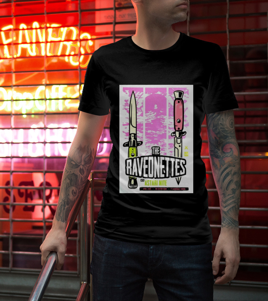 The Raveonettes Culture Room April 1 2026 Astari Nite Fort Lauderdale Concert Knives T-Shirt
