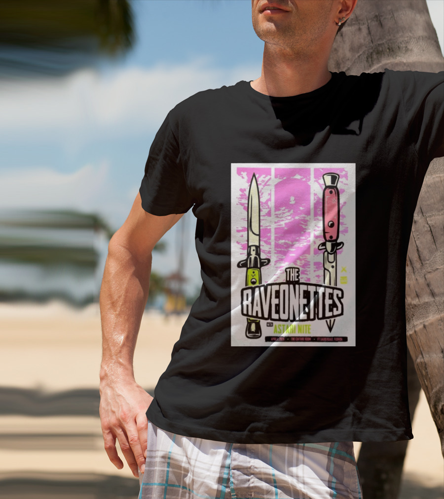 The Raveonettes Culture Room April 1 2026 Astari Nite Fort Lauderdale Concert Knives T-Shirt