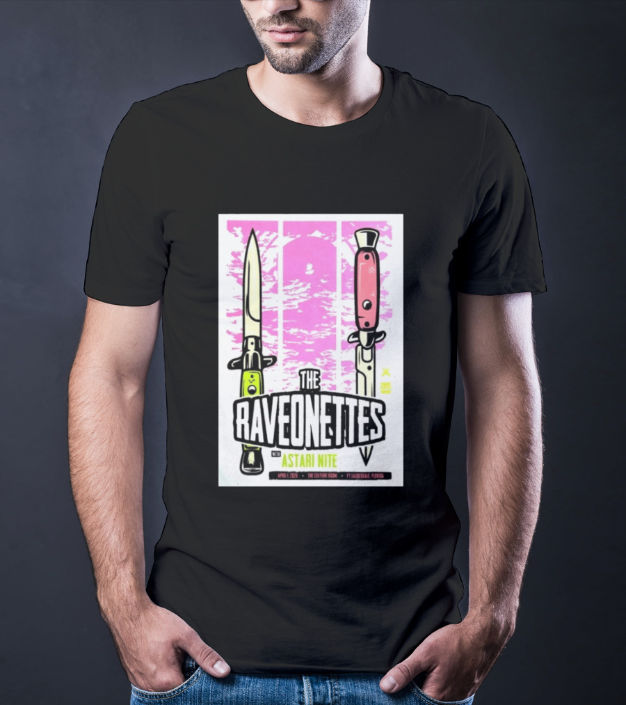 The Raveonettes Culture Room April 1 2026 Astari Nite Fort Lauderdale Concert Knives T-Shirt