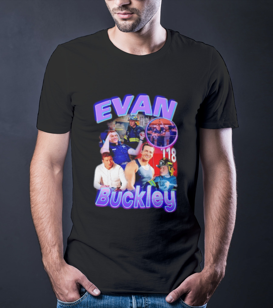 Evan Buckley Collage Firefighter Tribute 118 T-Shirt