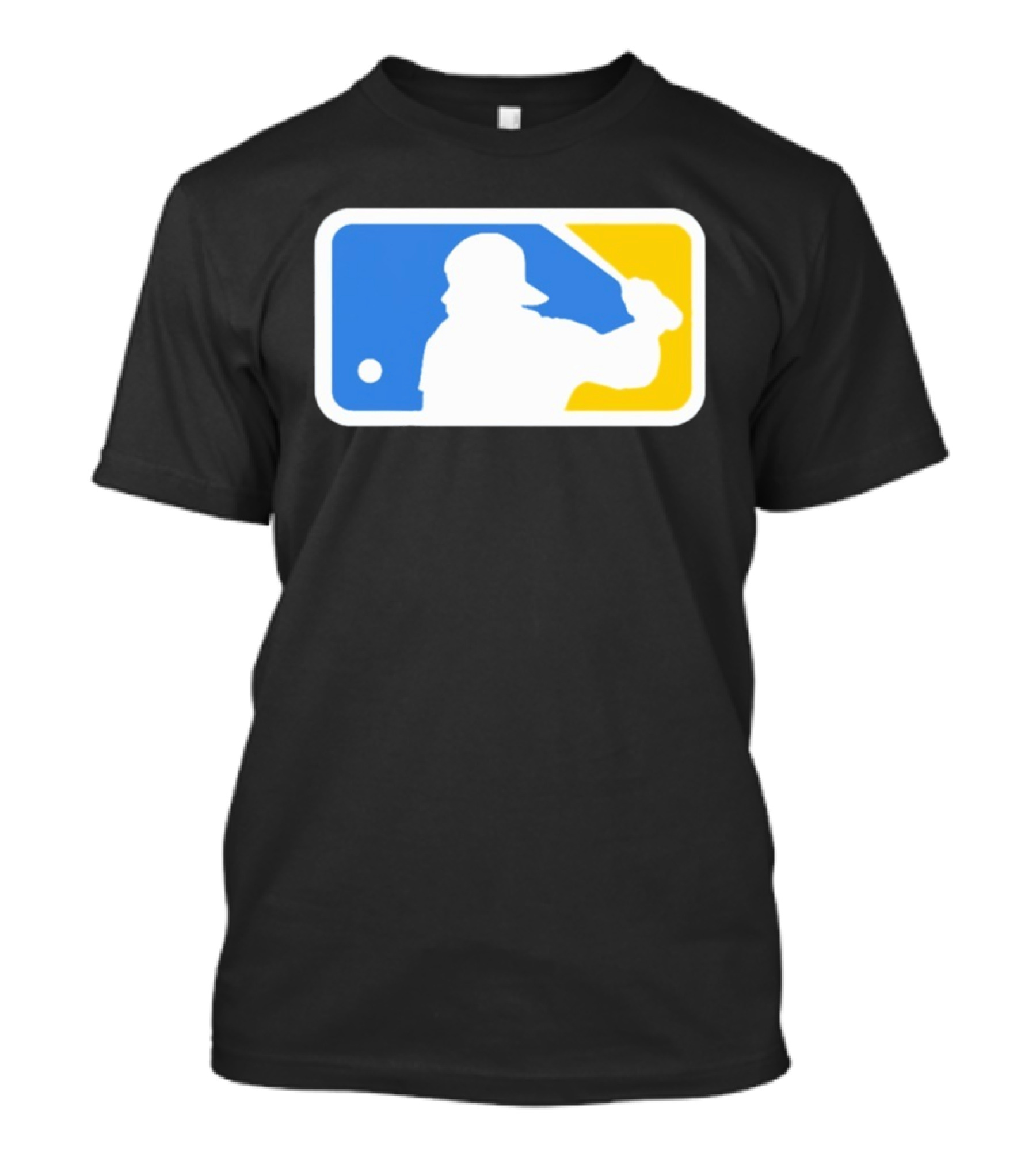 MLB The Kid Batter Silhouette Blue Yellow T-Shirt