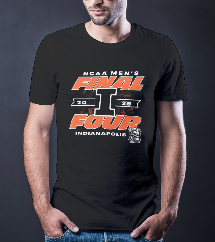NCAA Men's Final Four 2026 Illinois Fighting Illini Indianapolis Basketball T-Shirt