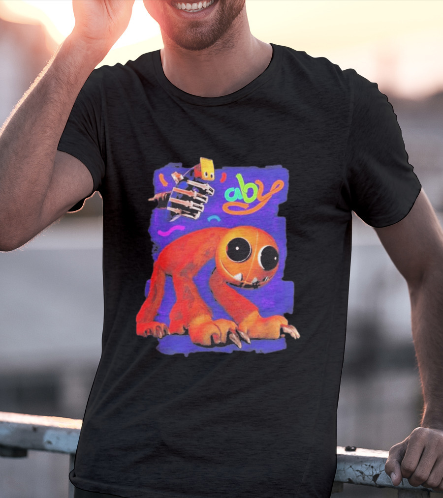 April Fools Shaved Yarnaby Aby Colorful Monster Orange Creature T-Shirt