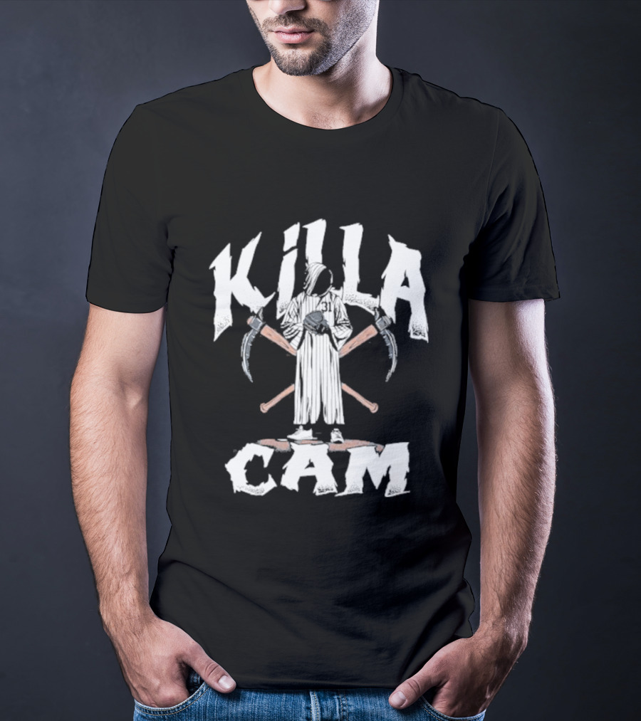 Killa Cam Schlittler New York Baseball Crossed Bats And Sickle T-Shirt