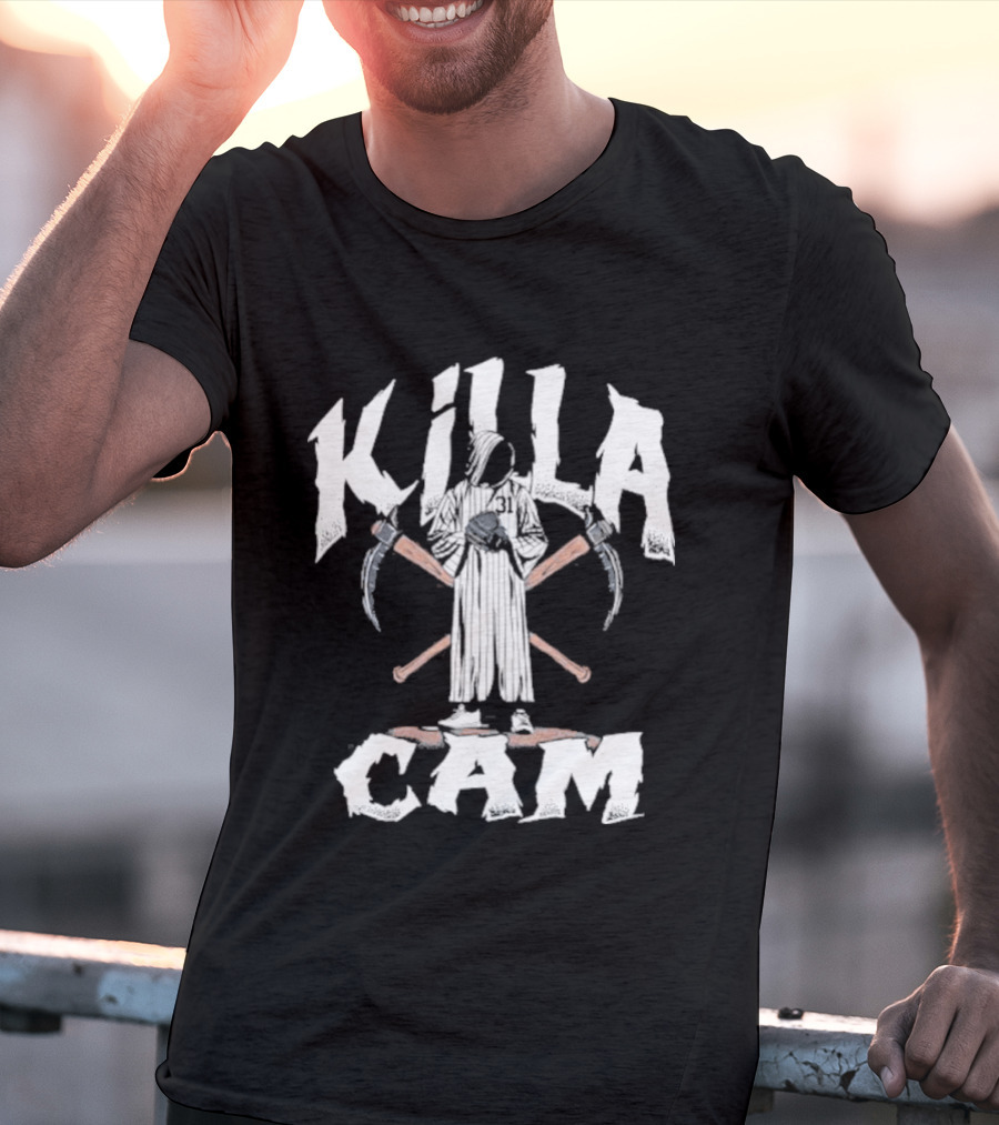 Killa Cam Schlittler New York Baseball Crossed Bats And Sickle T-Shirt