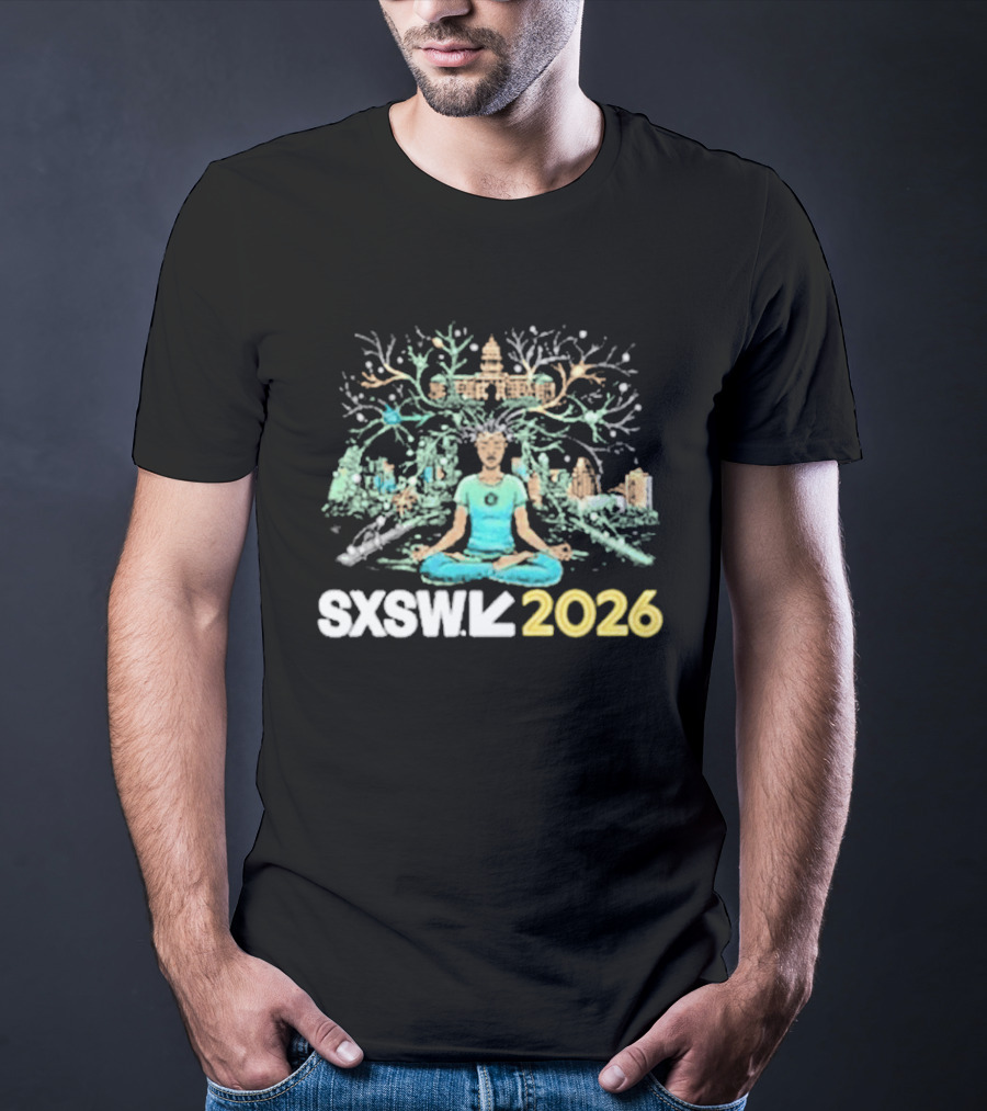 SXSW 2026 Meditative Yoga Retreat Mystical Tree T-Shirt