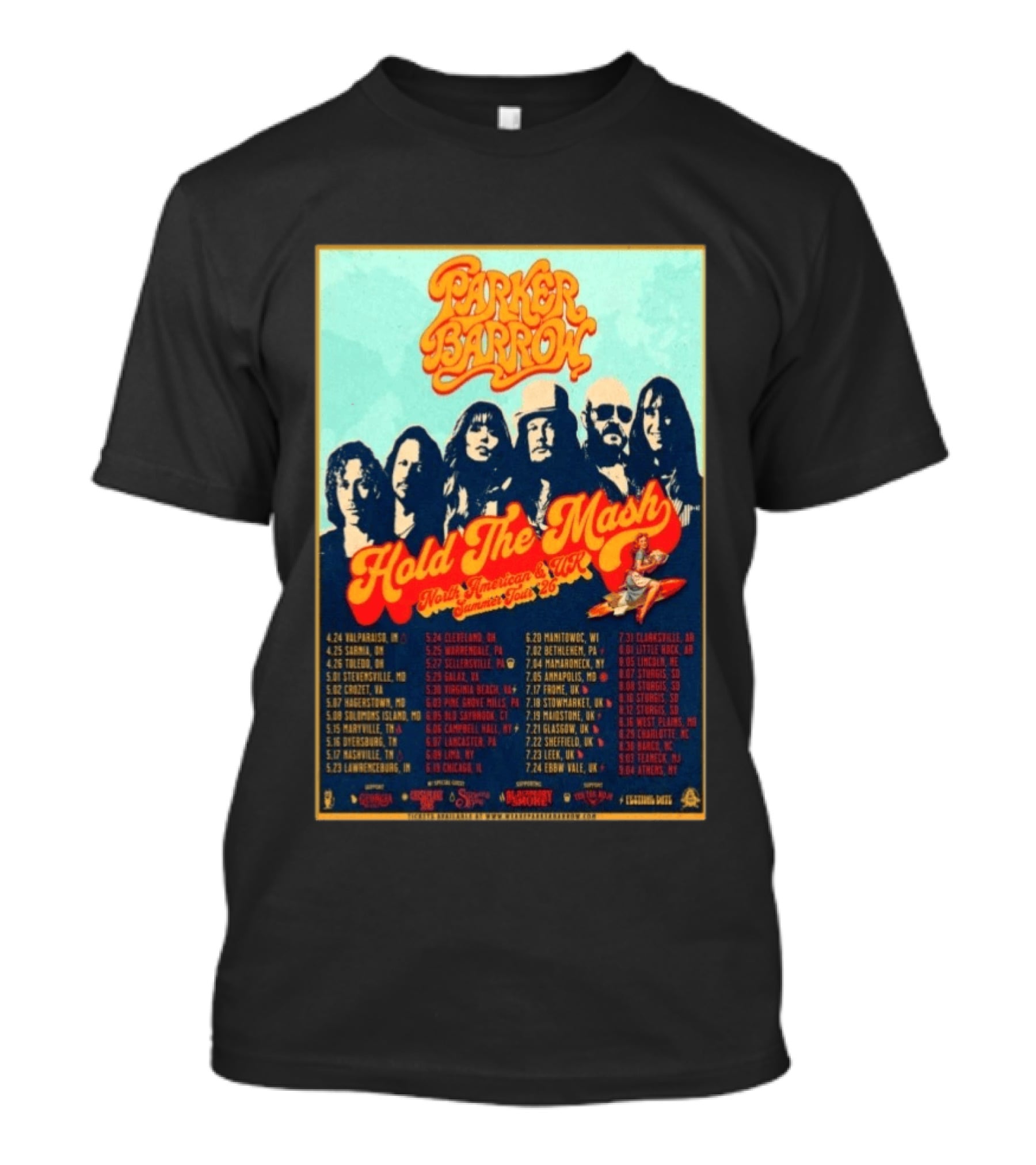 Parker Barrow Hold The Mash North American UK Summer Tour 2023 T-Shirt