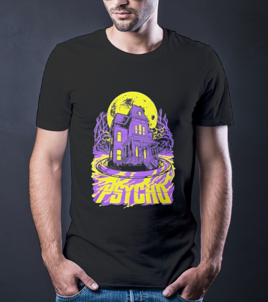 Psycho Forever Haunted House Neon Moon T-Shirt
