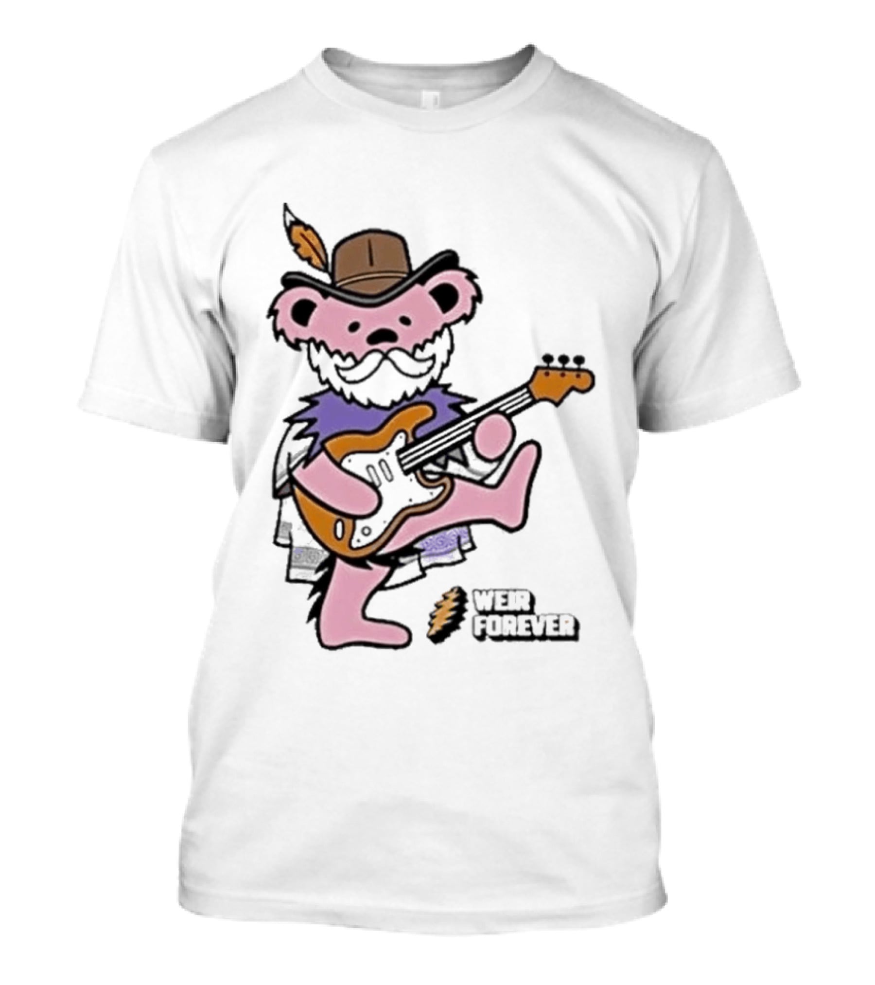 Weir Forever Purple Bear Playing Guitar Weir Tour 2026 T-Shirt
