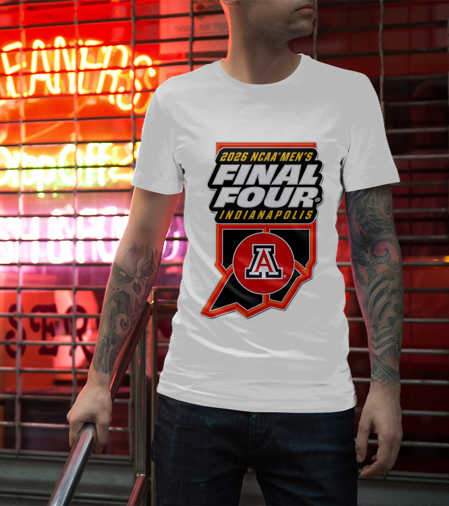Arizona Wildcats NCAA Men's Final Four 2026 Indianapolis T-Shirt