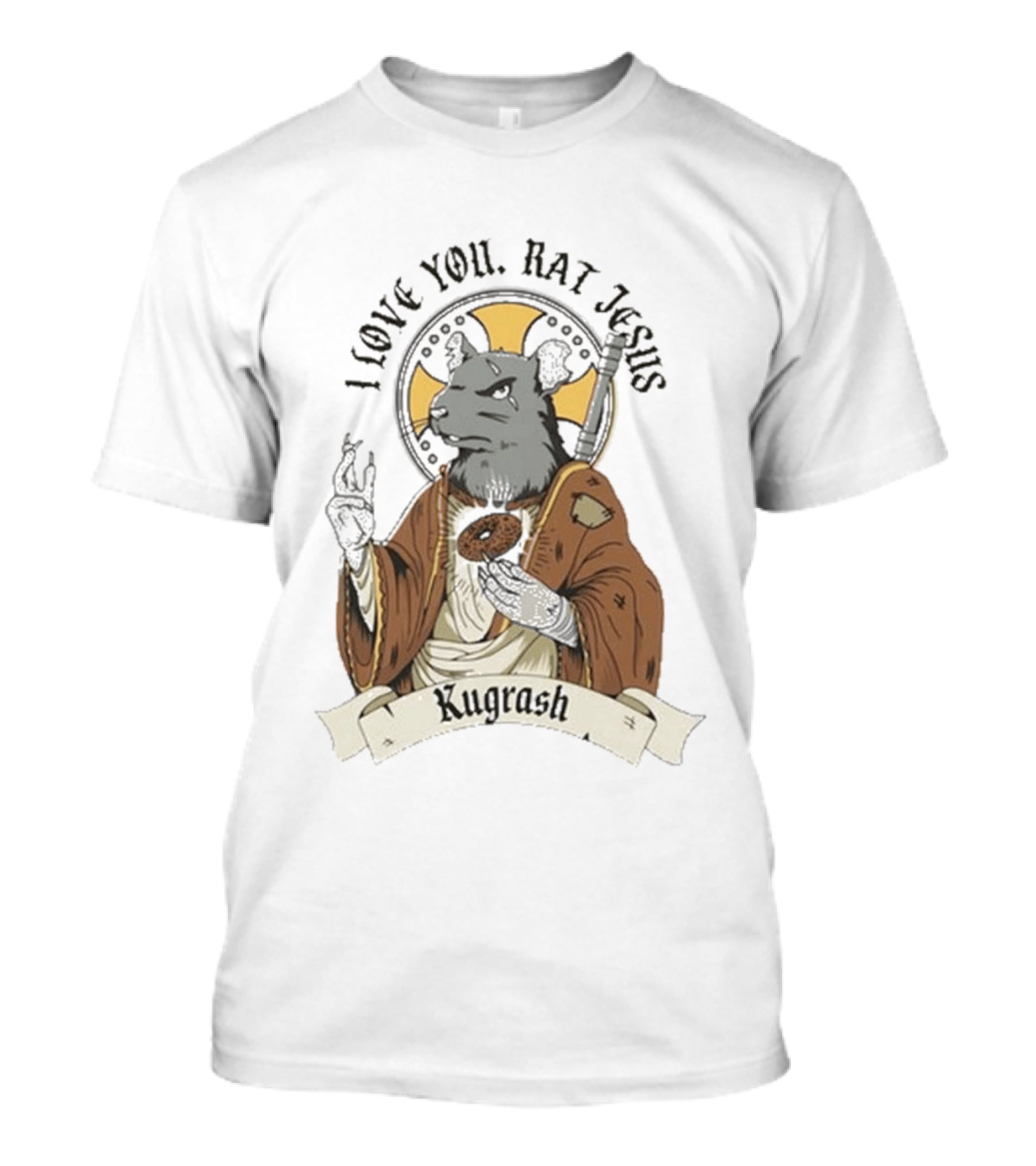 I Love You Rat Jesus Kutgraph T-Shirt