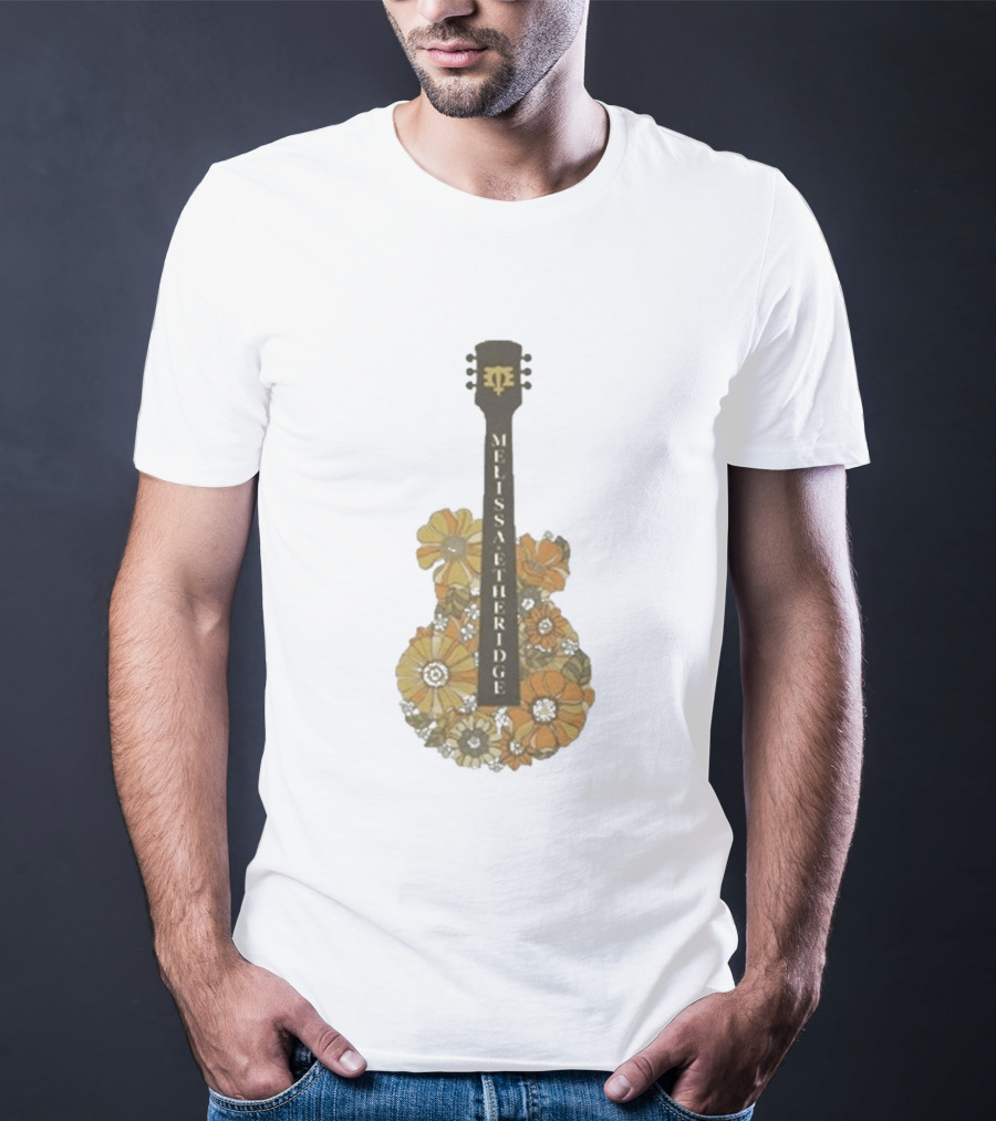 Melissa Etheridge Floral Guitar Art With Flowers T-Shirt