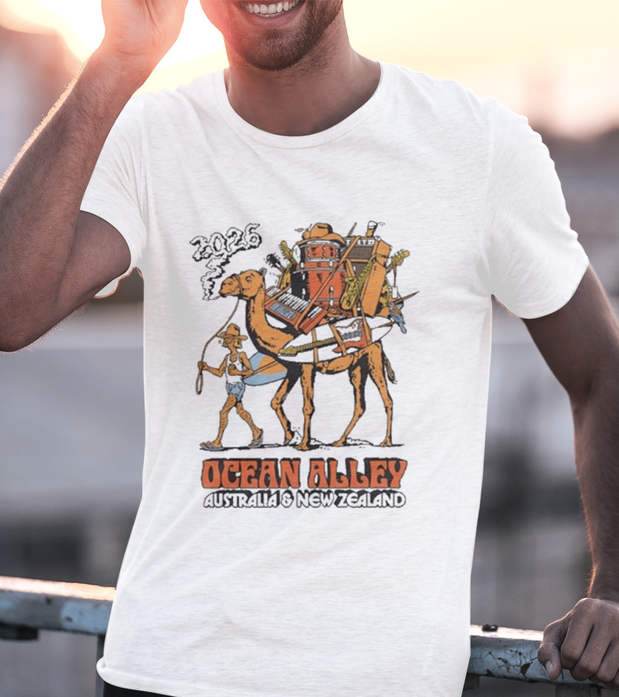 Ocean Alley 2026 Australia New Zealand Tour Camel T-Shirt