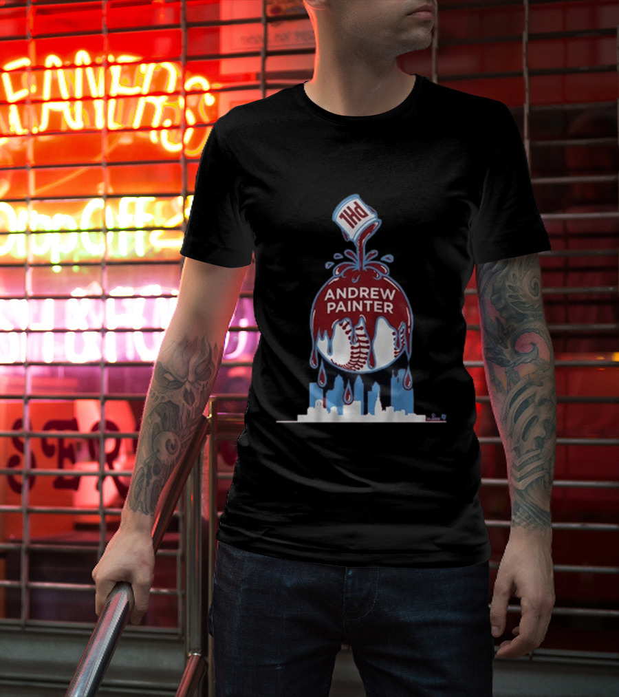 Andrew Painter Philadelphia Baseball Paint The Town T-Shirt