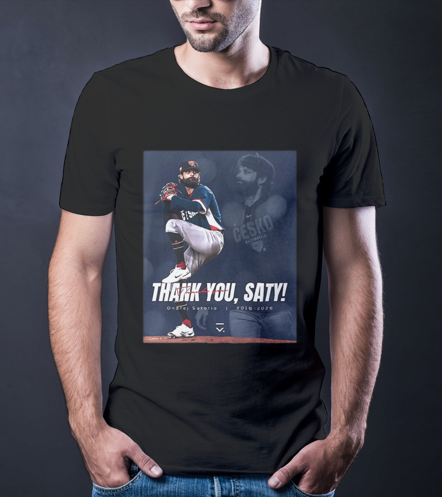 Thank You Saty Ondrej Satoria Cesko Baseball 2016 2026 T-Shirt