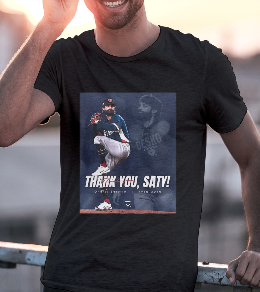 Thank You Saty Ondrej Satoria Cesko Baseball 2016 2026 T-Shirt