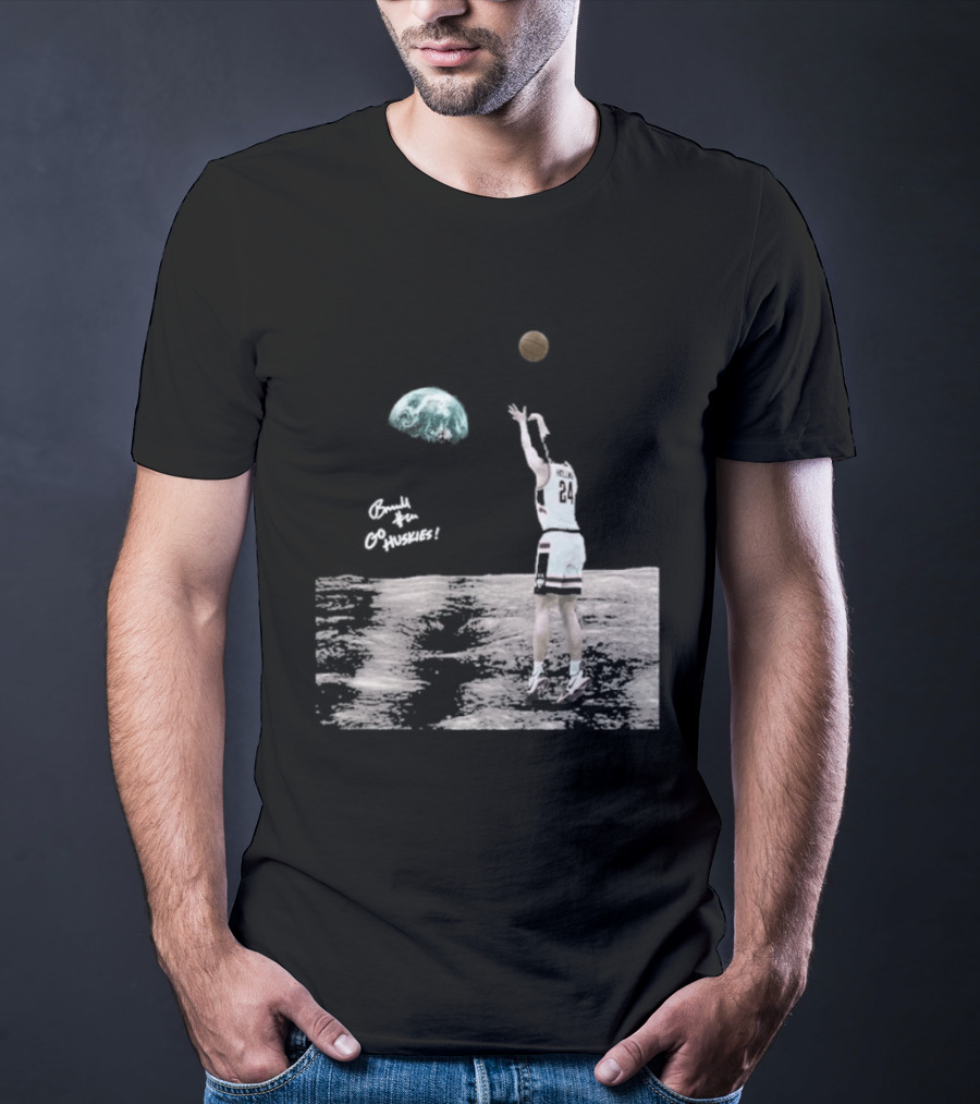 Braylon Mullins UConn Moon Shot Basketball Slam Dunk T-Shirt