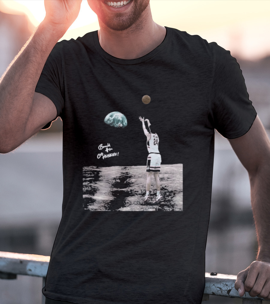 Braylon Mullins UConn Moon Shot Basketball Slam Dunk T-Shirt