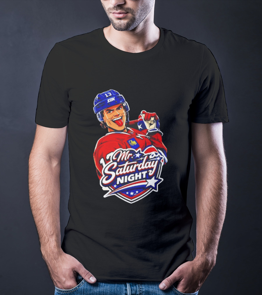 Mr. Saturday Night Cole Caufield Montreal Canadiens Hockey Player Celebration T-Shirt