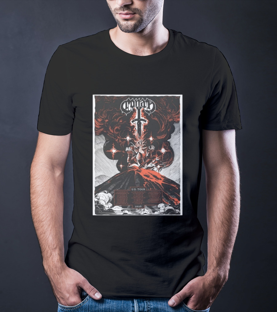 Conan US Tour 2026 Volcanic Knight Imagery City Dates T-Shirt