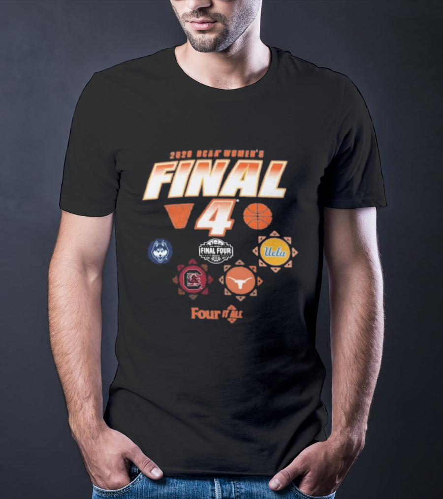 2026 NCAA Women's Final Four UConn UCLA South Carolina Texas T-Shirt