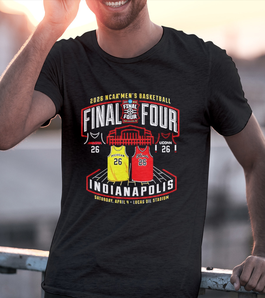 2026 NCAA Men's Basketball Final Four Indianapolis Lucas Oil Stadium Jerseys T-Shirt
