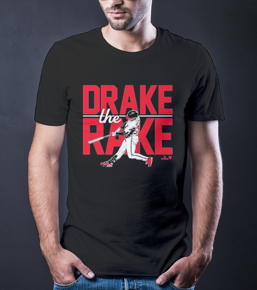 Drake Baldwin The Rake Baseball Player Swinging Bat T-Shirt