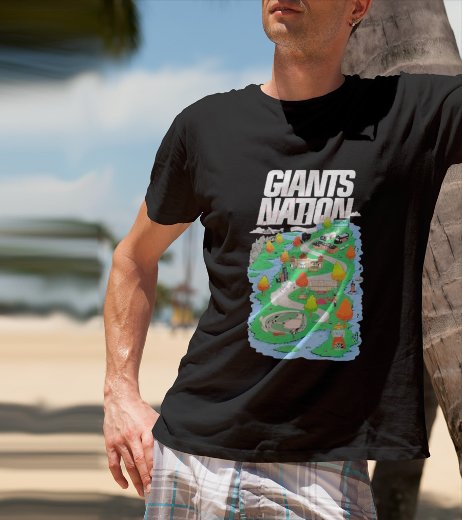 New York Giants Nation Roadmap Scenic Tour T-Shirt