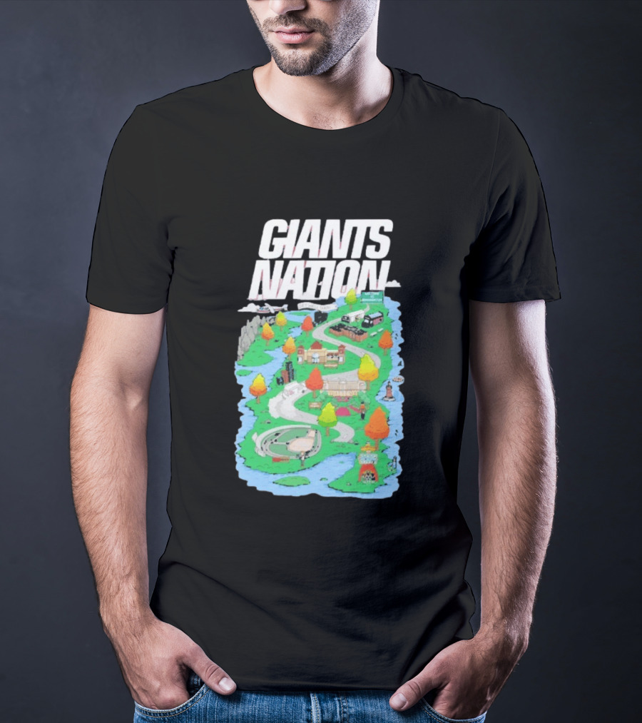 New York Giants Nation Roadmap Scenic Tour T-Shirt
