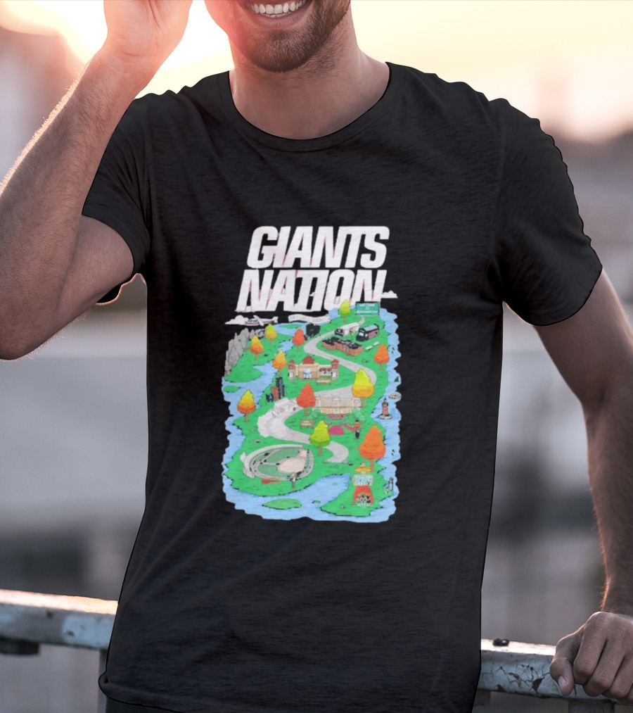 New York Giants Nation Roadmap Scenic Tour T-Shirt