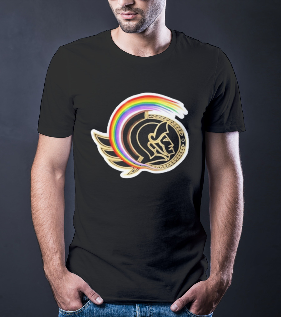 Rachel Reid Ottawa Senators Pride Night Rainbow T-Shirt