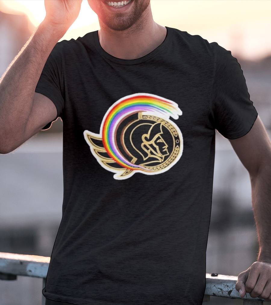 Rachel Reid Ottawa Senators Pride Night Rainbow T-Shirt
