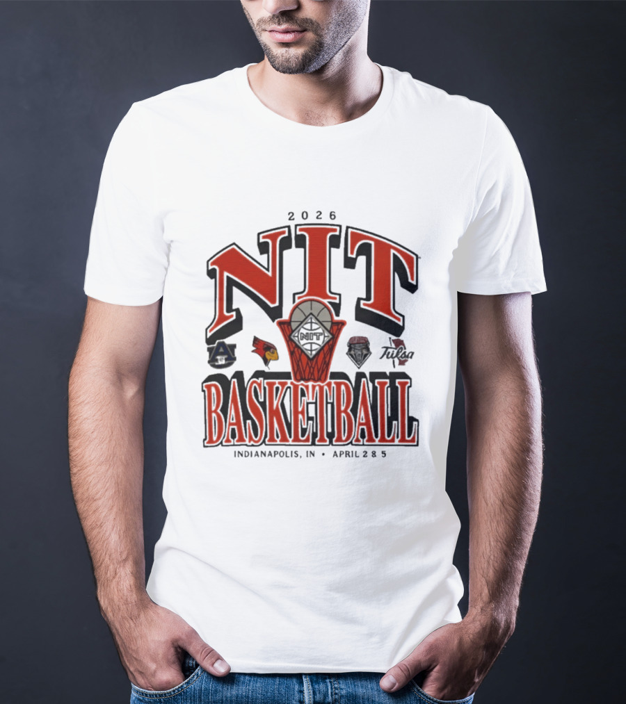 2026 NIT Basketball Indianapolis April 2 5 With Team Logos T-Shirt