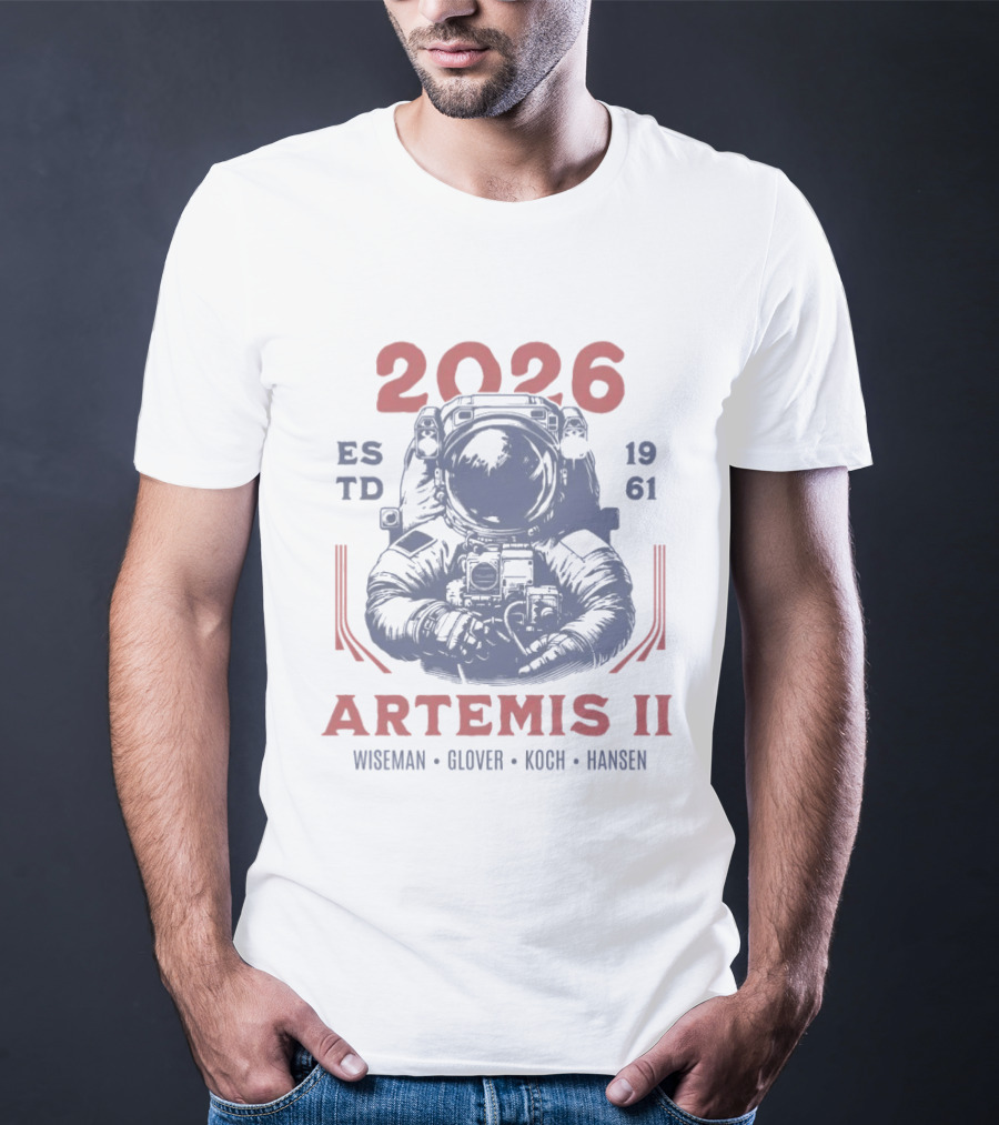 2026 Artemis II Lunar Mission Wiseman Glover Koch Hansen 1961 EST TD T-Shirt