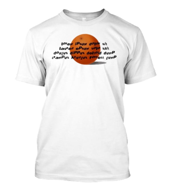 Dftba Drawfee Lorem Ipsum Orange Sphere T-Shirt