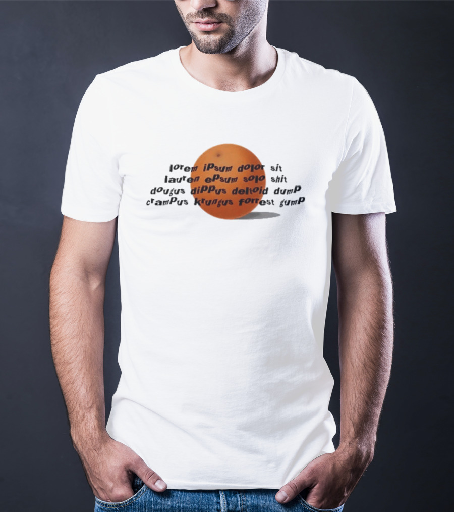Dftba Drawfee Lorem Ipsum Orange Sphere T-Shirt
