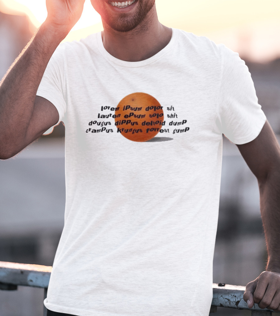 Dftba Drawfee Lorem Ipsum Orange Sphere T-Shirt