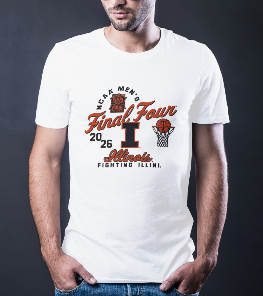 NCAA Men's Final Four 2026 Illinois Fighting Illini Basketball Indianapolis T-Shirt