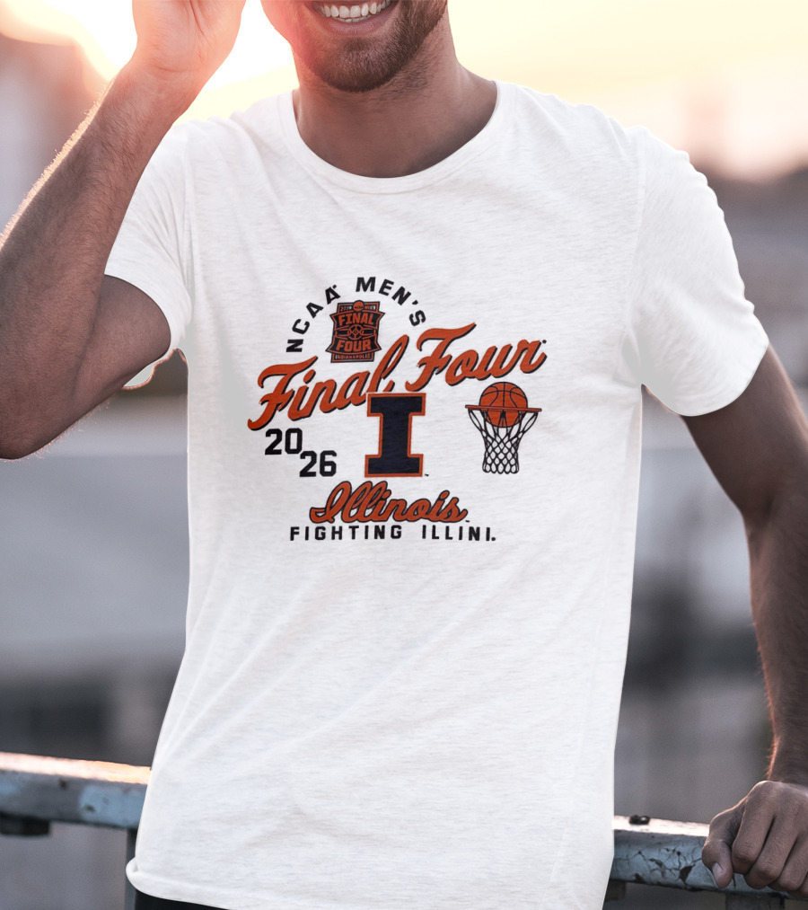 NCAA Men's Final Four 2026 Illinois Fighting Illini Basketball Indianapolis T-Shirt