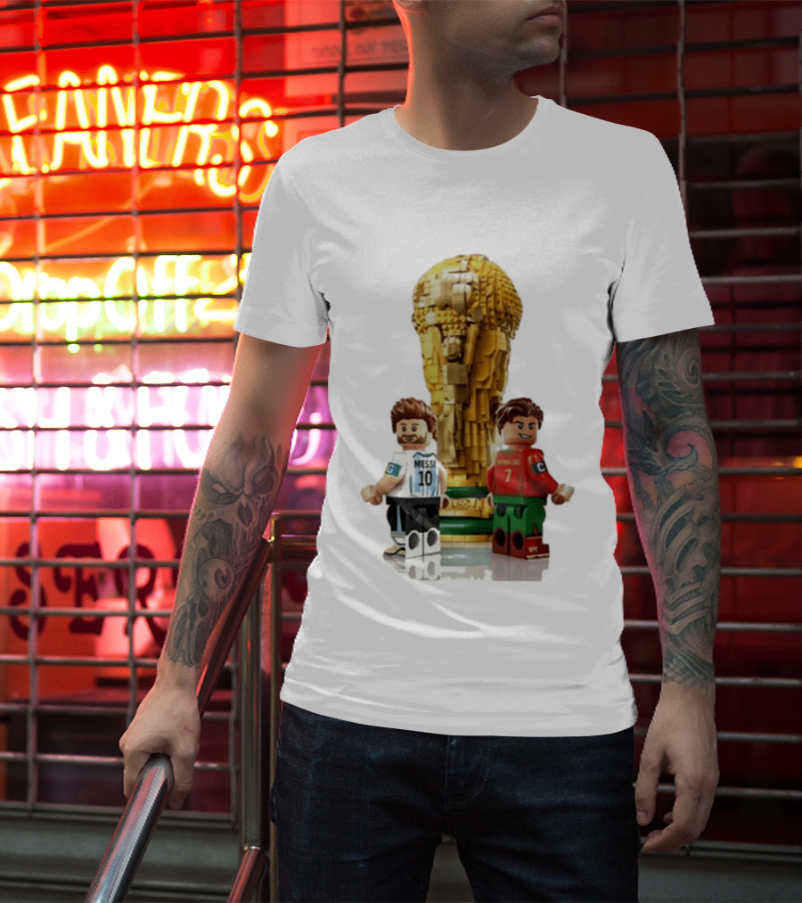 LEGO Football Legends Messi Ronaldo FIFA World Cup 2026 Mini Figures T-Shirt
