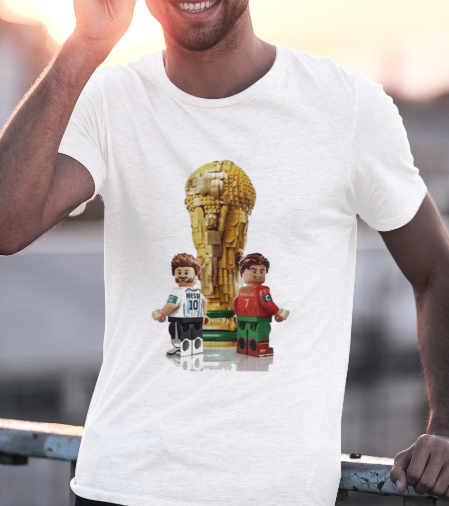 LEGO Football Legends Messi Ronaldo FIFA World Cup 2026 Mini Figures T-Shirt